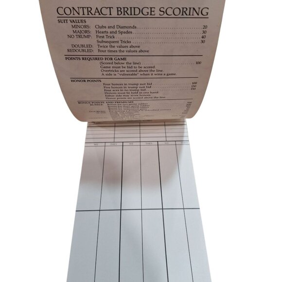 Bridge Score Cards Vintage Notebook Scratch Pads Card Game Flowers Set of 4 - Picture 3 of 5